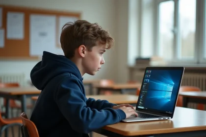 Élève de lycée face à une erreur de connexion sur l'ENT Le Havre Normandie