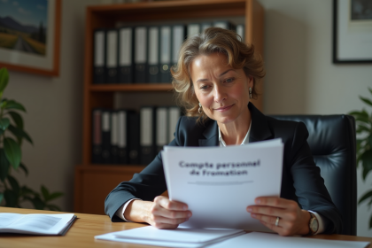 Femme d'âge moyen en formation professionnelle