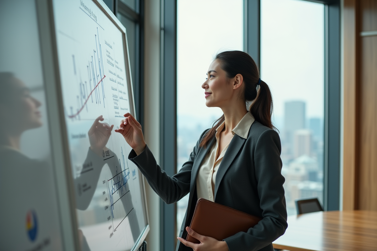 Femme professionnelle en réunion d