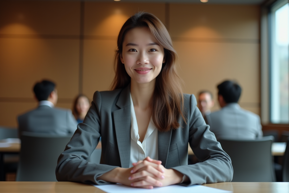 Jeune femme manager lors d